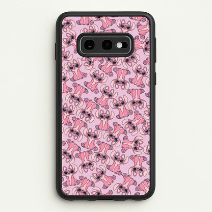Angel Pink Alien Pattern  - Angel Stitch Phone Case for Galaxy S10e