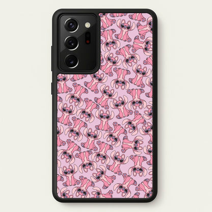 Angel Pink Alien Pattern  - Angel Stitch Phone Case for Galaxy Note 20 Ultra