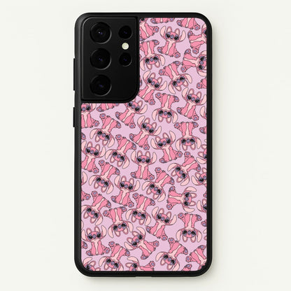 Angel Pink Alien Pattern  - Angel Stitch Phone Case for Galaxy S21 Ultra