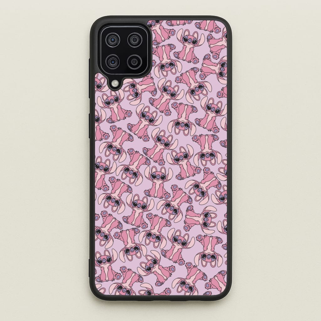 Angel Pink Alien Pattern  - Angel Stitch Phone Case for Galaxy A12