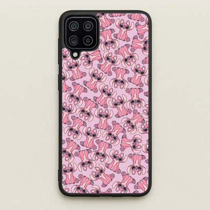 Angel Pink Alien Pattern  - Angel Stitch Phone Case for Galaxy A12
