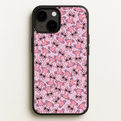 Angel Pink Alien Pattern  - Angel Stitch Phone Case for iPhone 13