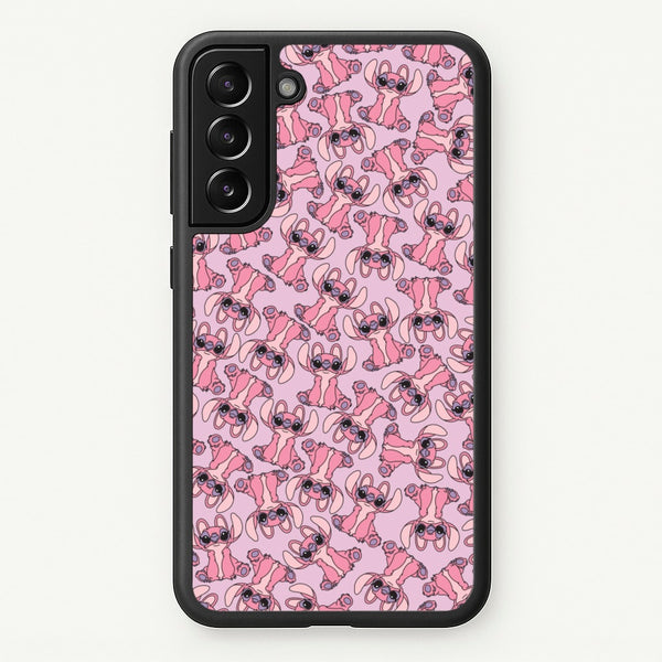 Angel Pink Alien Pattern  - Angel Stitch Phone Case for Galaxy S22 Plus