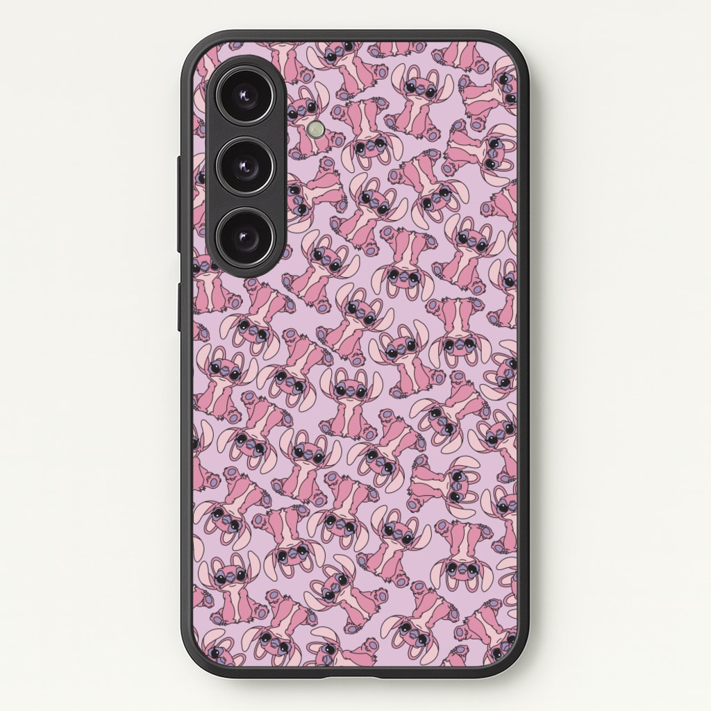 Angel Pink Alien Pattern  - Angel Stitch Phone Case for Galaxy S24