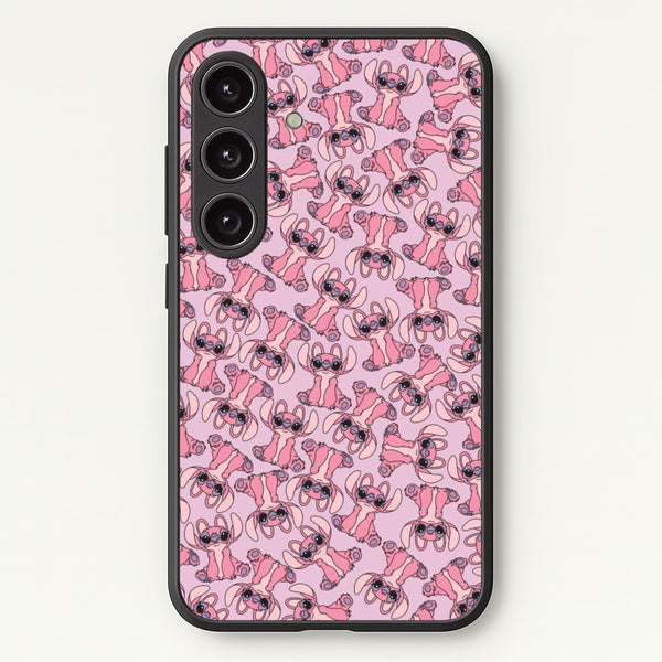 Angel Pink Alien Pattern  - Angel Stitch Phone Case for Galaxy S24