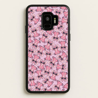 Angel Pink Alien Pattern  - Angel Stitch Phone Case for Galaxy S9