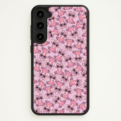 Angel Pink Alien Pattern  - Angel Stitch Phone Case for Galaxy S23