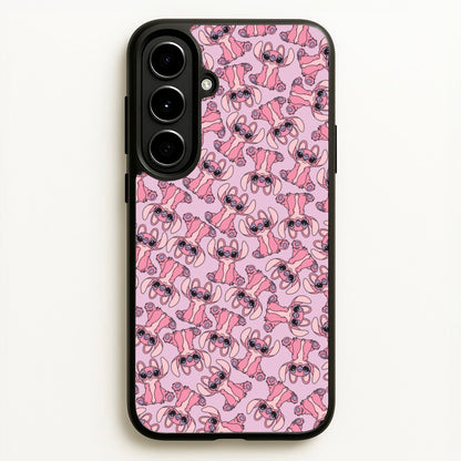 Angel Pink Alien Pattern  - Angel Stitch Phone Case for Galaxy A56