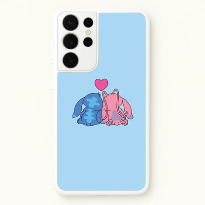 In Love - Pink Alien  - Angel Stitch Phone Case for Galaxy S21 Ultra