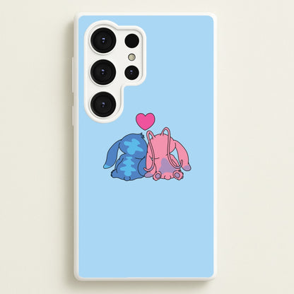 In Love - Pink Alien  - Angel Stitch Phone Case for Galaxy S25 Ultra