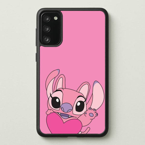 Holding Heart - Pink Alien  - Angel Stitch Phone Case for Galaxy S20FE