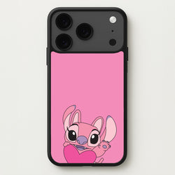 Holding Heart - Pink Alien Phone Case for iPhone 17 Pro Max