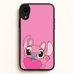 Holding Heart - Pink Alien  - Angel Stitch Phone Case for iPhone XR