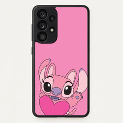 Holding Heart - Pink Alien  - Angel Stitch Phone Case for Galaxy A53