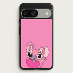 Holding Heart - Pink Alien  - Angel Stitch Phone Case for Google Pixel 9 / 9 Pro
