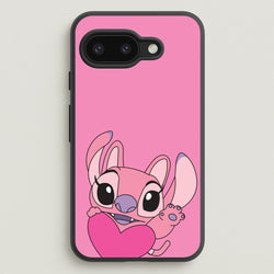 Holding Heart - Pink Alien  - Angel Stitch Phone Case for Google Pixel 9a