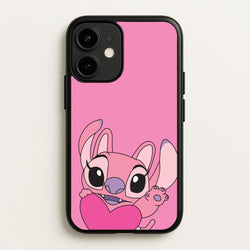 Holding Heart - Pink Alien  - Angel Stitch Phone Case for iPhone 12 Mini