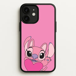 Holding Heart - Pink Alien  - Angel Stitch Phone Case for iPhone 11