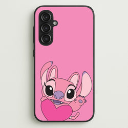 Holding Heart - Pink Alien  - Angel Stitch Phone Case for Galaxy S23FE