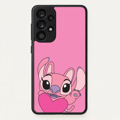 Holding Heart - Pink Alien  - Angel Stitch Phone Case for Galaxy A33