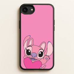 Holding Heart - Pink Alien  - Angel Stitch Phone Case for iPhone 6 / 7 / 8 / SE