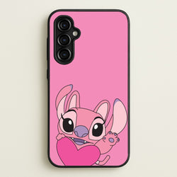Holding Heart - Pink Alien  - Angel Stitch Phone Case for Galaxy A54