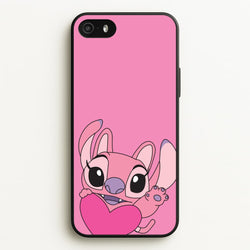 Holding Heart - Pink Alien  - Angel Stitch Phone Case for iPhone 5 / 5s / SE 2016