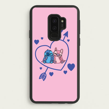 Arrow Heart - Pink Alien  - Angel Stitch Phone Case for Galaxy S9 Plus