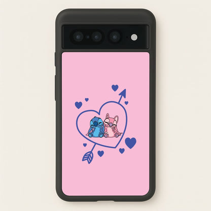 Arrow Heart - Pink Alien  - Angel Stitch Phone Case for Google Pixel 7 Pro