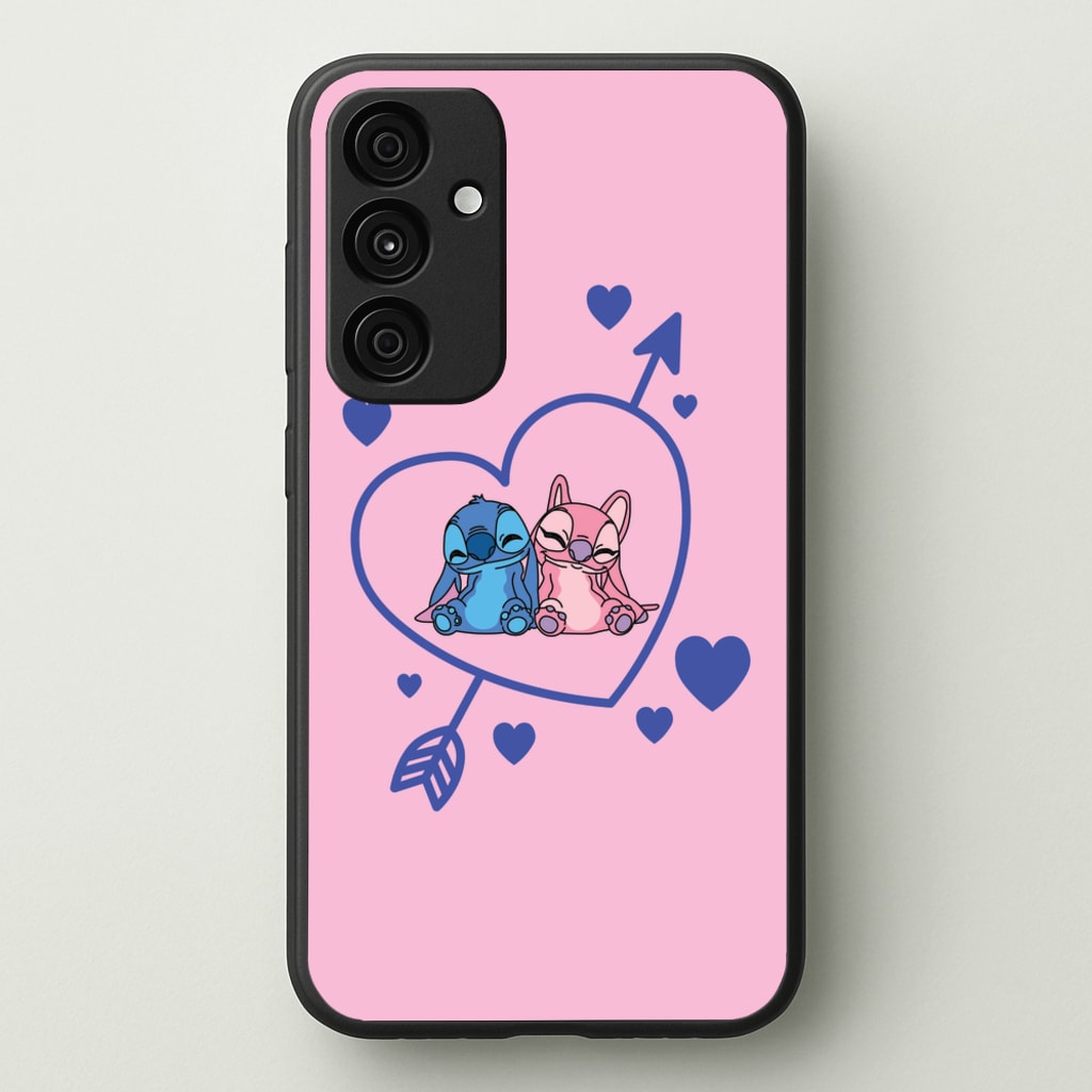 Arrow Heart - Pink Alien  - Angel Stitch Phone Case for Galaxy A35