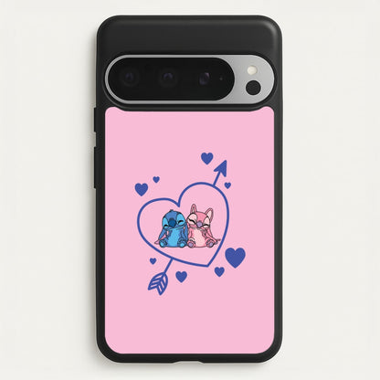 Arrow Heart - Pink Alien  - Angel Stitch Phone Case for Google Pixel 9 Pro XL