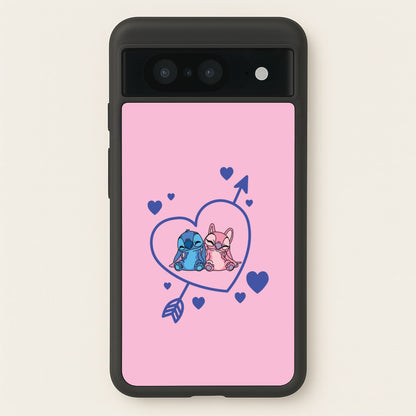 Arrow Heart - Pink Alien  - Angel Stitch Phone Case for Google Pixel 8