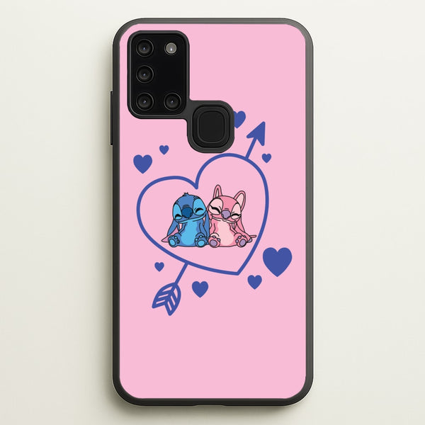 Arrow Heart - Pink Alien  - Angel Stitch Phone Case for Galaxy A21s