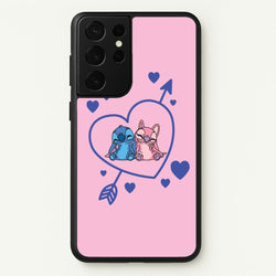 Arrow Heart - Pink Alien  - Angel Stitch Phone Case for Galaxy S21 Ultra
