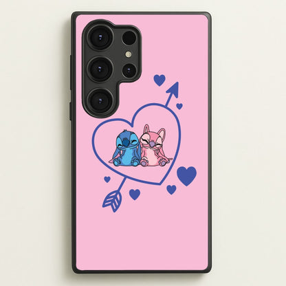 Arrow Heart - Pink Alien  - Angel Stitch Phone Case for Galaxy S25 Ultra