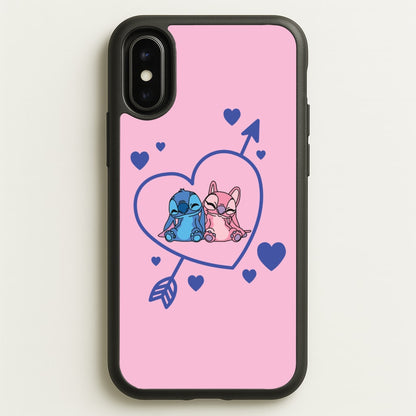 Arrow Heart - Pink Alien  - Angel Stitch Phone Case for iPhone X / XS