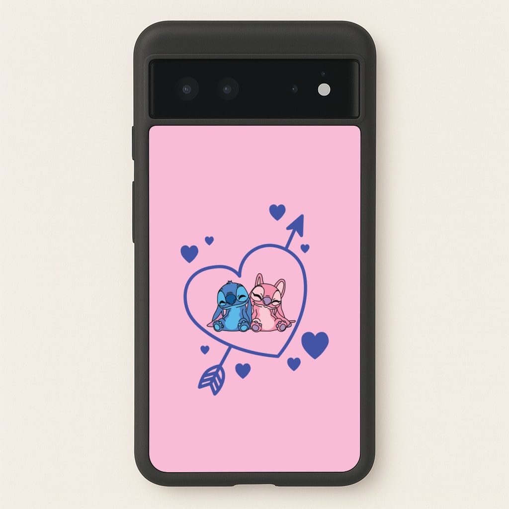 Arrow Heart - Pink Alien  - Angel Stitch Phone Case for Google Pixel 6
