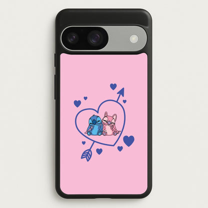 Arrow Heart - Pink Alien  - Angel Stitch Phone Case for Google Pixel 9 / 9 Pro