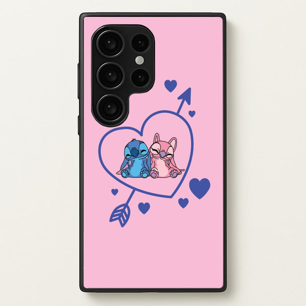 Arrow Heart - Pink Alien  - Angel Stitch Phone Case for Galaxy S24 Ultra