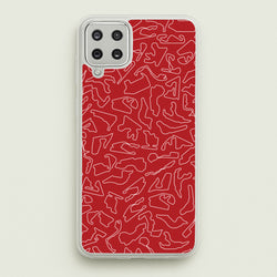 Track Outlines Red  - F1 Phone Case for Galaxy A12
