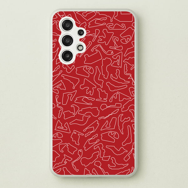 Track Outlines Red  - F1 Phone Case for Galaxy A13