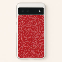 Track Outlines Red  - F1 Phone Case for Google Pixel 6