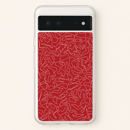 Track Outlines Red  - F1 Phone Case for Google Pixel 6