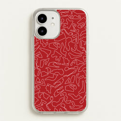 Track Outlines Red  - F1 Phone Case for iPhone 12 / 12 Pro
