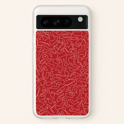 Track Outlines Red  - F1 Phone Case for Google Pixel 8 Pro