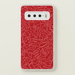 Track Outlines Red  - F1 Phone Case for Galaxy S10 Plus