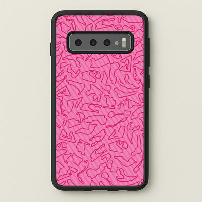 Track Outlines Pink  - F1 Phone Case for Galaxy S10 Plus