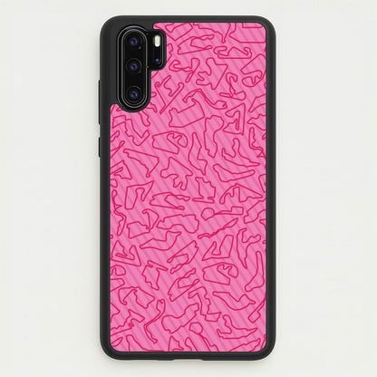 Track Outlines Pink  - F1 Phone Case for Huawei P30 Pro