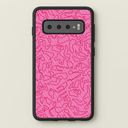 Track Outlines Pink  - F1 Phone Case for Galaxy S10