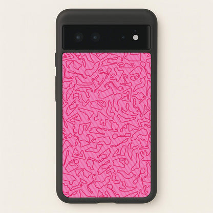 Track Outlines Pink  - F1 Phone Case for Google Pixel 6